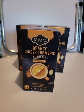 Private Selection Orange Ginger Turmeric Herbal Tea - Orange, Black